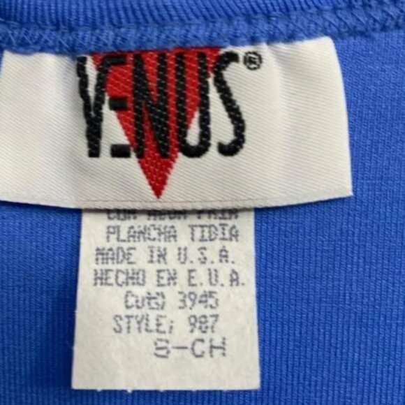 VINTAGE Venus swimwear blue crop top crossover front tie sexy clothes small - Picture 2 of 3